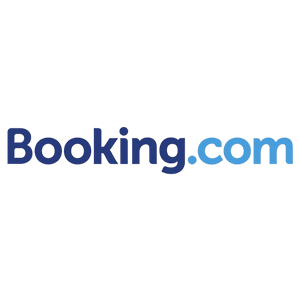 Booking.com logo in blue text on a white background.